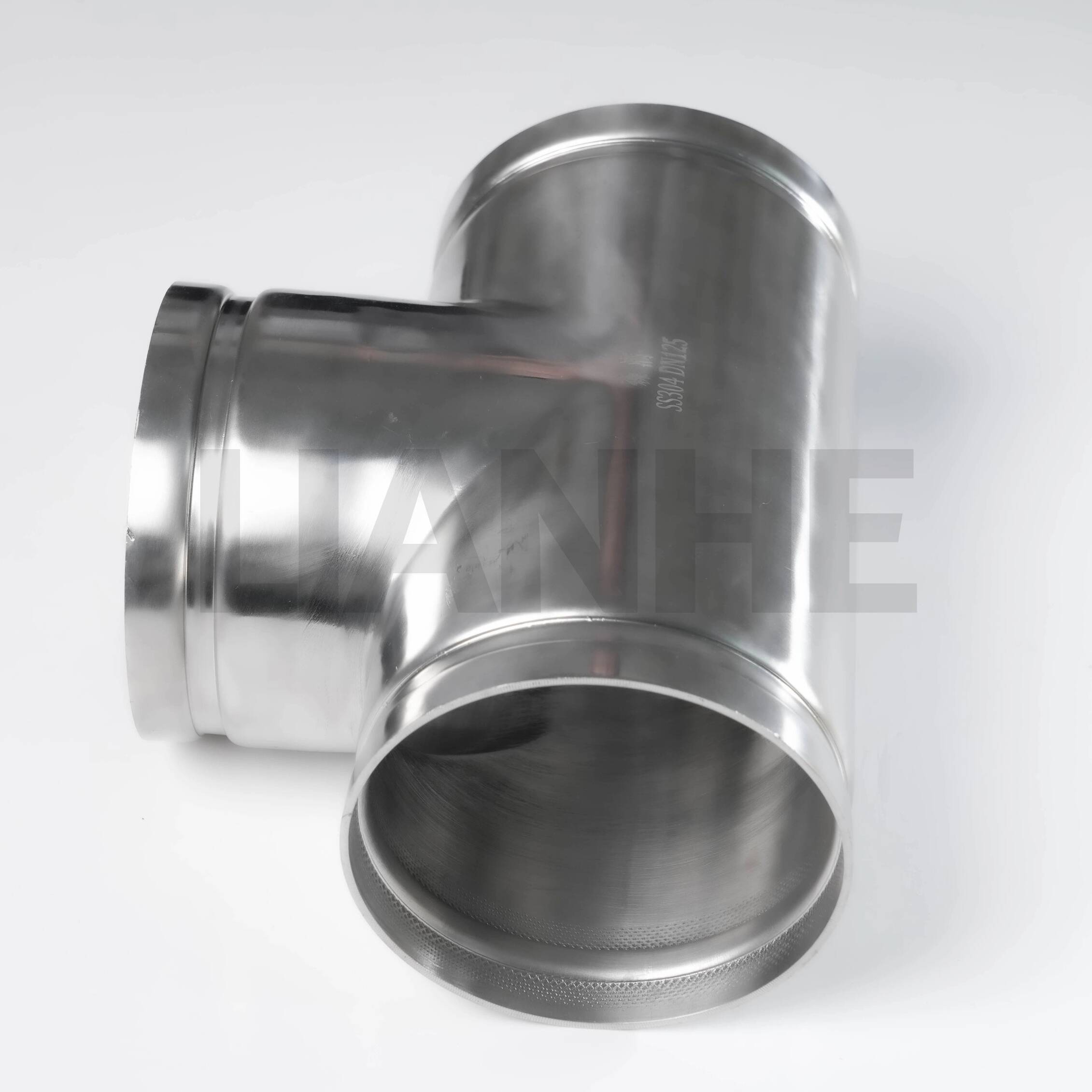 Alur/Tee Tekan Keluli Tahan Karat Untuk Sistem Paip Air Dan Gas